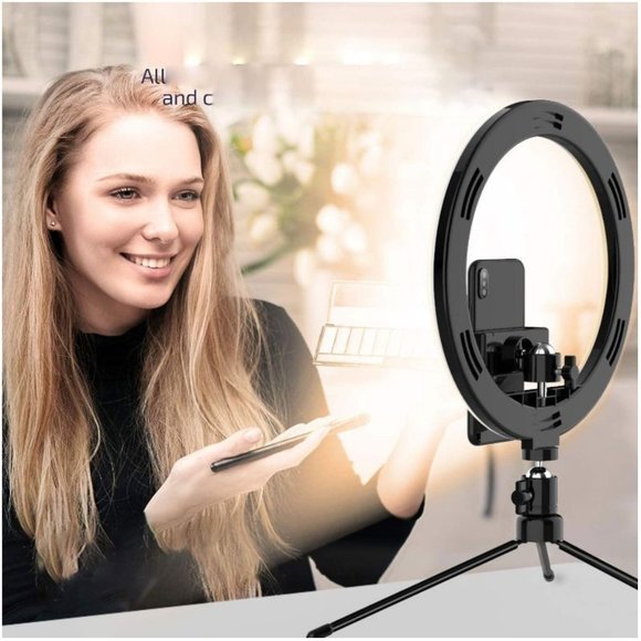 LED Ring Light Tripod Stand Phone Holder 3 Light Modes X002L240ZH - Picture 7 of 7